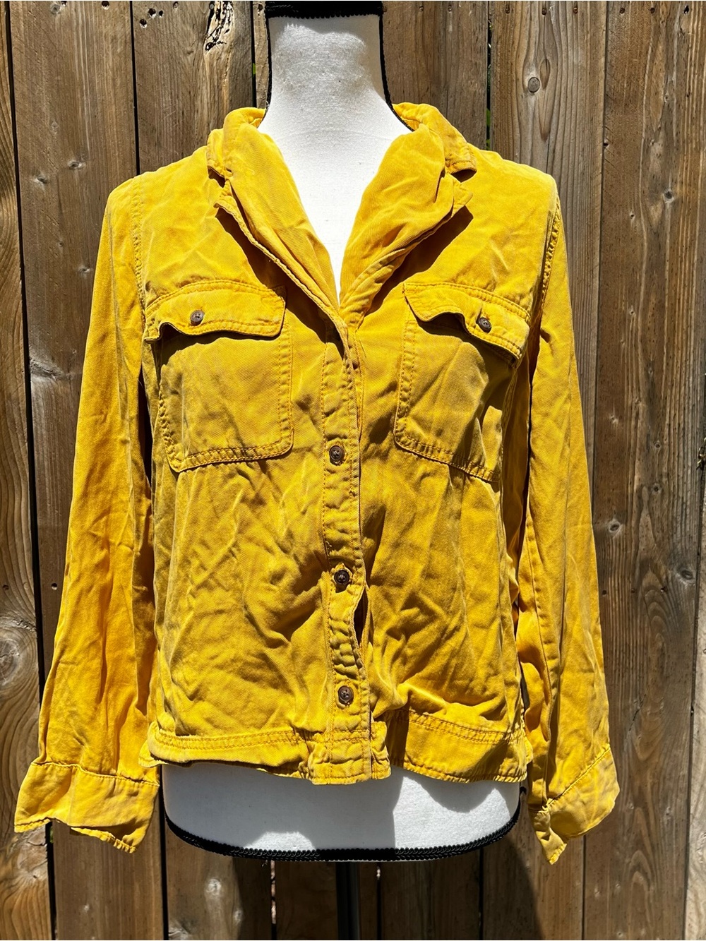 C&C California Women's Yellow Button-Front Summer Jacket Accepting Offers!